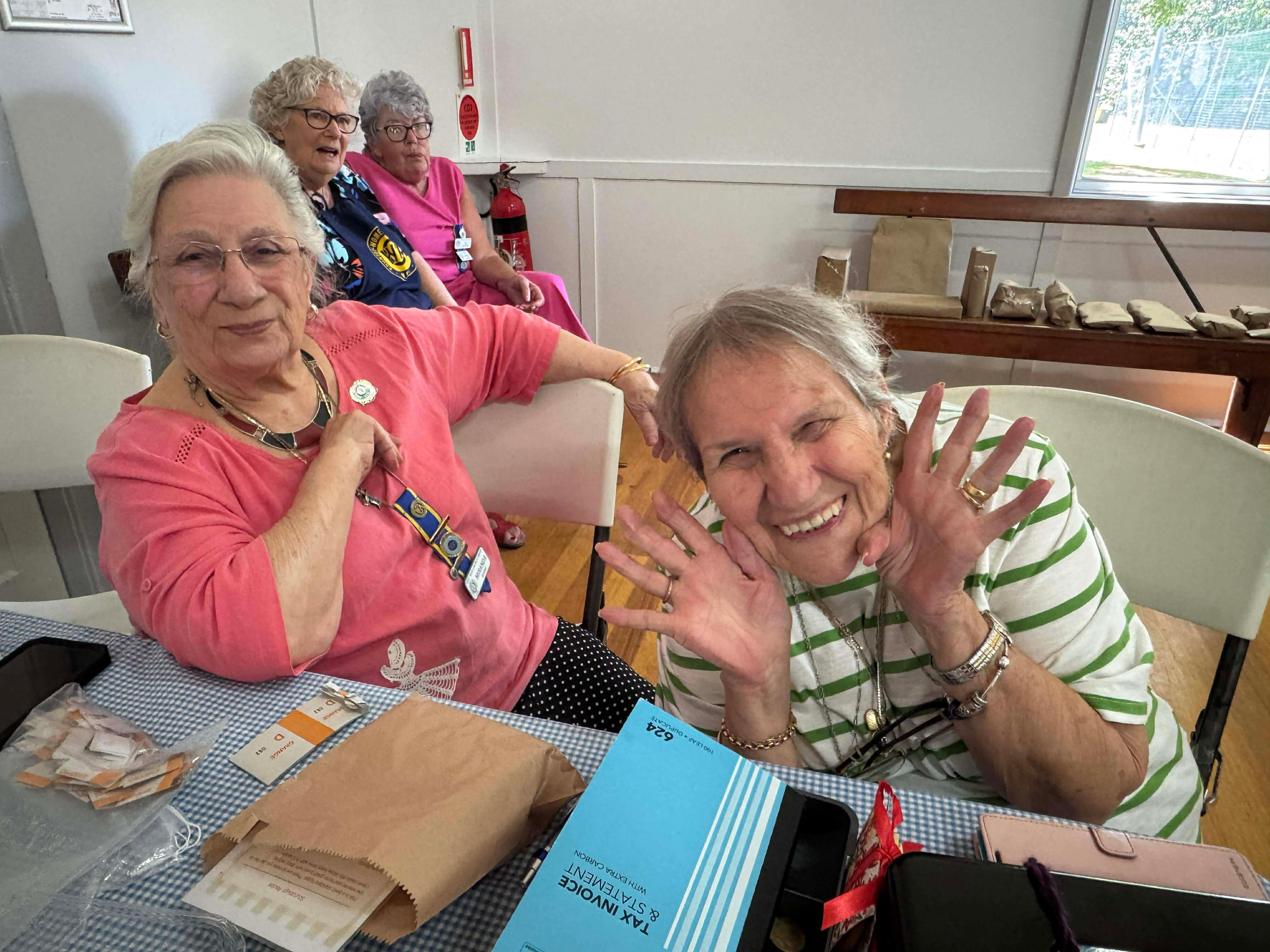 Branch members Miranda and Christine happy as always